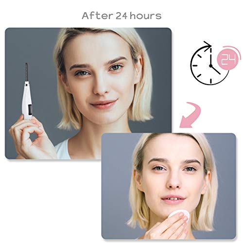 Easkep Heated Eyelash Curler, Electric USB Rechargeable Eye Lashes Curling Comb Quick Heating Long Lasting Natural Eyelash Curler