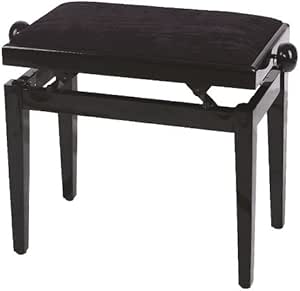Classic Piano Banco Negro Brillante con asiento Negra: Amazon.es