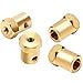 Sunshane 4 Pieces 7 mm Motor Flexible Coupling Coupler Connector for Car Wheels Tires Shaft