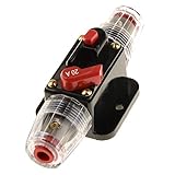 Asdomo 12V-24V DC Auto Car Marine Stereo Audio Inline Circuit Breaker Reset Fuse Inverter for System Protection 20 Amp 20A