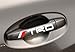 AUTO-P Car Door Sticker Decal for TRD Toyota,(White Red) 2Pack