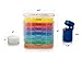 Pill Organizer Box and Extra Case, Large Weekly Medicine Pillbox Daily AM PM, Day Night Compartments 7 Day Vitamin Supplement Containers Bonus Splitter and Crusher