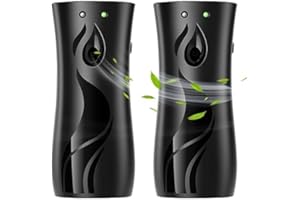 BINEDHEI (2-Pack) Automatic Fragrance Dispenser | Automatic Air Freshener Spray Dispenser | Wall Mounted or Standing Aerosol Sprayer for Hotel Office Living Room Bathroom Commercial Place (Black)