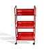 dar Living 3-Tier Cart, Red