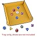 SIQUK 6 Pieces Dice Tray PU Leather Dice Rolling Tray Folding Square Holder for Dice Games, 6 Colors