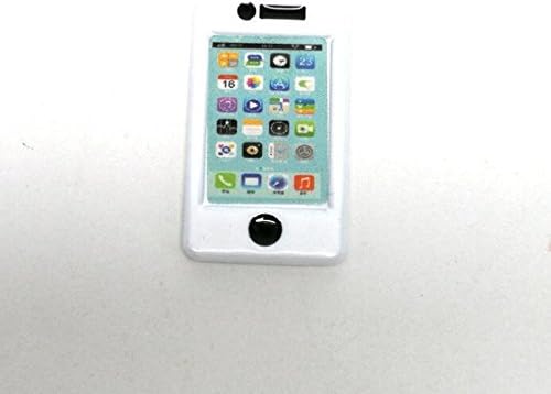 Whyyudan Dollhouse Accessories Mini Phone Miniature Decor Phone (White)