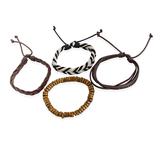 Gbell Women Fashion Multilayer Bracelets Handmade Wristband Leather Bracelets Bangle for Women Girls Ladies