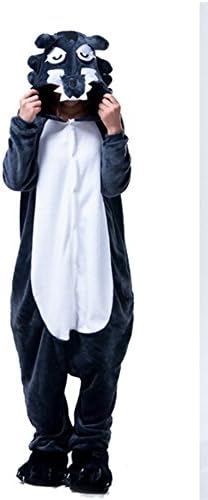 Km Unisex-adult Cartoon Long Wolf Kigurumi Cosplay Pajamas (S)
