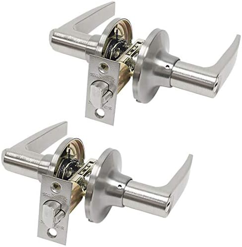 Signstek Privacy Lever Door Handle Lock For Bedroom Or Bathroom With Thumb Turn Lock Inside Satin Nickel Finish St 18 Us 06 11 03 Buy Online At Best Price In Uae Amazon Ae