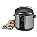 Cuisinart CPC-600 1000-Watt 6-Quart Electric Pressure Cooker, Brushed Stainless and Matte Black (Renewed)