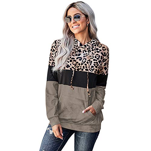 41VZdGP2bcL iMixCity Sudadera con Capucha de Patchwork con Estampado de Leopardo para Mujer Sudadera con Capucha de Bloque de Color… iMixCity Sudadera con Capucha de Patchwork con Estampado de Leopardo para Mujer Sudadera con Capucha de Bloque de Color…