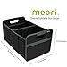 meori Large Trunk Organizer for Groceries Collapsible Lava Black Storage Car SUV 2 Compartments Picnic Road Trip Sports Gear