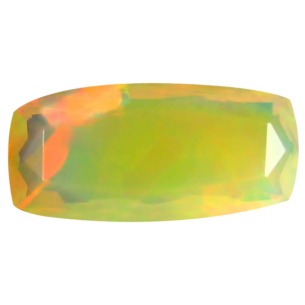 1.79 ct Cushion Cut (13 x 6 mm) Un-Heated Transparent Quality Ethiopian Welo Rainbow Opal Natural Loose Gemstone