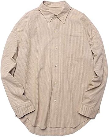 DXHNIIS Camisa Extragrande de Raya Hombres Manga Larga de ...