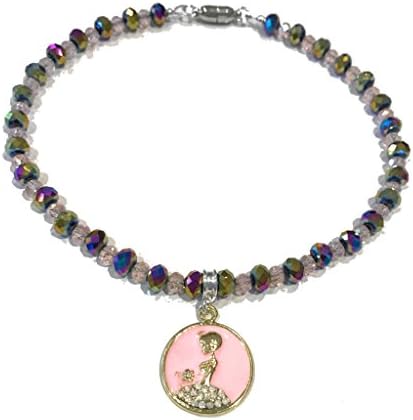 Gold Plated Ballerina Magnetic Clasp Necklace for Girls 4-8 years