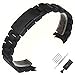 Weelovee 22mm Stainless Steel Watch Band with Curved End for Women Mens Metal Fold Over Wrist Strap