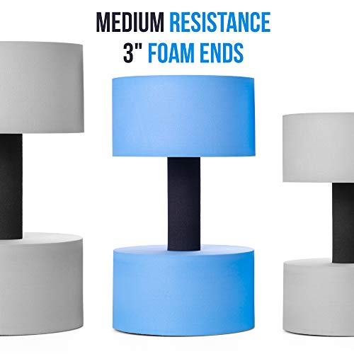 image for Crown Sporting Goods Aqua Dumbbell Two-Pack | Foam Resistance Fitness 