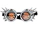 Kaleidoscope Steampunk Rave Glasses Goggles with Rainbow Crystal Glass Lens
