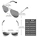 Versol Aviator Sunglasses for Men Women Polarized Metal Frame and UV 400 Protection 60mm - Premium Classic Style (Grey Mirror Lens + Silver), Large