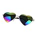 FUNOC Retro Metal Frame Heart Shaped Shape Gradient Sunglasses Eyewear