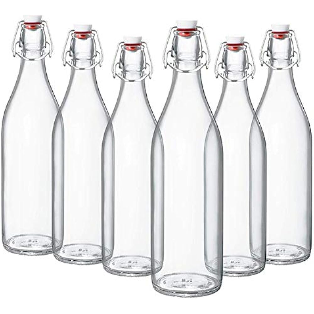 Giara Swing Top Bottles 33 Ounce/1 Liter (6 Pack) ROUND Clear Glass Grolsch Flip eBay