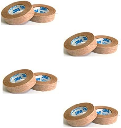 3M Micropore Tan Surgical Tape 0.5" Wide - 4 Pack (2 Rolls)