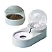 POPETPOP Automatic Dog Cat Feeder Pet Water Bowl and Food Bowl Set – Gravity Waterer Dispenser Double Pet Feeder for Dogs and Cats (Blue)thumb 4