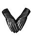 Womens Classic Touchscreen Texting Leather Gloves, Fleece Lining Warm Winter Gloves for Women