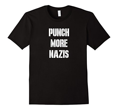 Mens Punch More Nazis for Men and Women T Shirt Medium Black