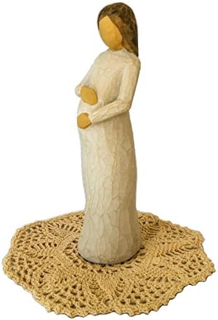 Willow Tree Baby Themed Figurine with Westbraid Doily (Cherish)