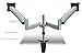 Mount-It! Dual Arm Monitor Mount | Dual Monitor Arm Stand | Two Full Motion Articulating Adjustable Gas Spring | Fits 22 23 24 27 Inch VESA Compatible Computer Screens | C-Clamp Desk Mount