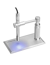 mixmart 2.0 MP USB Microscopio Digital con Sensor CMOS avanzada, 1600 x 1200 HD Imaging, vídeo a 30 fps, 8 LED Fuente de luz ajustable para el hogar, Salud, Colecciones, inspección de PCB
