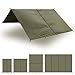 Aqua Quest Safari Tarp - 100% Waterproof Lightweight SilNylon Bushcraft Camping Shelter - 10x7, 10x10, 13x10, 20x13 Olive Drab or Camo (Brown, 10 x 10 ft)
