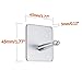 FOTYRIG Heavy Duty Adhesive Hooks Wall Hooks Hangers Stick on Hooks for Hanging Robes, Towels, Keys, Bags, Lights, Calendars SUS 304 Brushed Stainless Steel -4 Packs