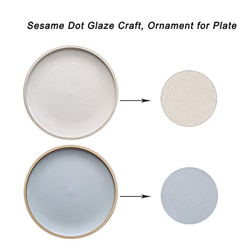 image for MDZF SWEETHOME 10.4-Inch Porcelain Dinner Plates Set Pizza Pasta Servi