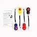 Flightbird Dog Training Clicker Kit With Finger Loop -[2019 Upgrade Version] Humane Gourd-Shaped and Big Buttons Design,Pet Training Tool Set with Wrist Strap (4 Pack)