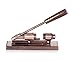 New Star Foodservice 28683 Antique Bronze Finished Pecan Nut Cracker, Walnut Wood Base & Handle