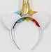 Girls Unicorn Horn Headband Birthday Headbands Rose Flower Hair Hoop Unicorns Party Supplies (Chiffon Flower)