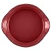 Rachael Ray Cucina Stoneware 3-Piece Round Casserole & Lid Set, Cranberry Red