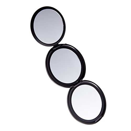 Onyx Professional 3in1 Folding Compact Magnifying Mirror 1x, 2x, 5x