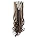 8PCS 24-26 inches Highlight Straight Wavy Curly Full Head Clip In Hair Extensions 18Clips Women Lady Hairpiece (24