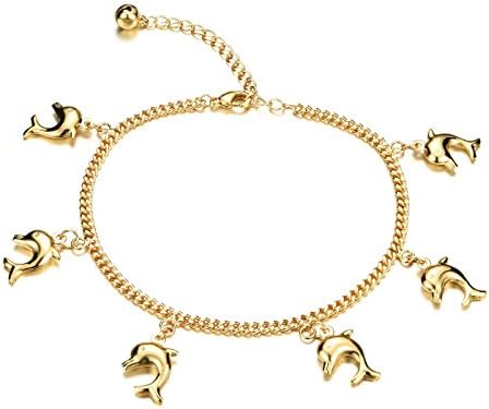 Tidoo Jewelry Bracelet Dolphins Pendant Anklets Charming Sexy for Ladies