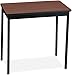 Barricks Utility Table, Rectangular, 30w x 18d x 30h, Walnut/Black