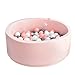 Wonder Space Deluxe Kids Round Ball Pit, Premium Handmade Kiddie Balls Pool, Soft Indoor Outdoor Nursery Baby Playpen, Ideal Gift Play Toy for Children Toddler Infant Boys and Girls (Light Pink)
