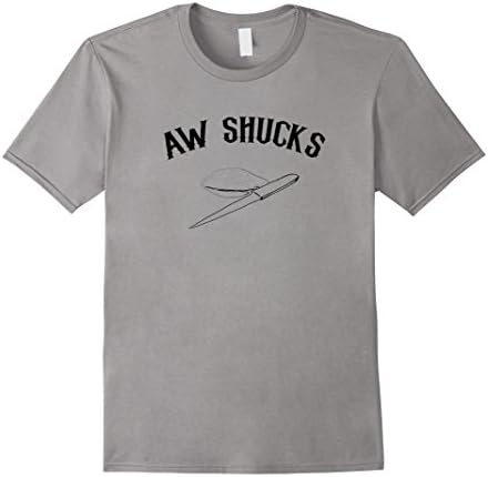 Men's Aw Shucks Humorous Oyster Shucking T-Shirt 2XL Slate