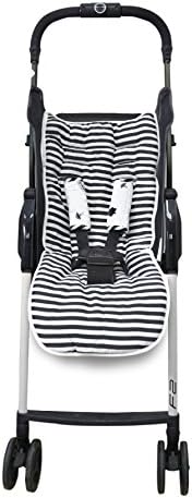 toTs Stroller Liner + Padded Safety Strap Covers, Forest, Black &amp; White