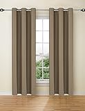Ifblue Solid Thermal Blackout Curtains | Energy-Efficient, Thermally Insulated Drapes with Metal Grommet Rings | Machine Washable Microfiber 42
