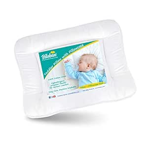 Baby Toddler Pillow for Sleeping with Pillowcase (13 x 18), Baby Toddler 's Flat Pillows, Oeko-TEX Standard 100 Certificated Soft and Safe Travel Pillow Fits Mini Crib or Crib