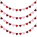 Tatuo Sets Valentine Heart Garlands Decorations Felt Heart Banner Hanging Decorations for Valentines Holiday Wedding Party Birthday Supplies(4)