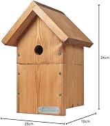 Green Feathers Bird Box Deluxe Wood 32mm Hole Waterproof Ventilated view 8